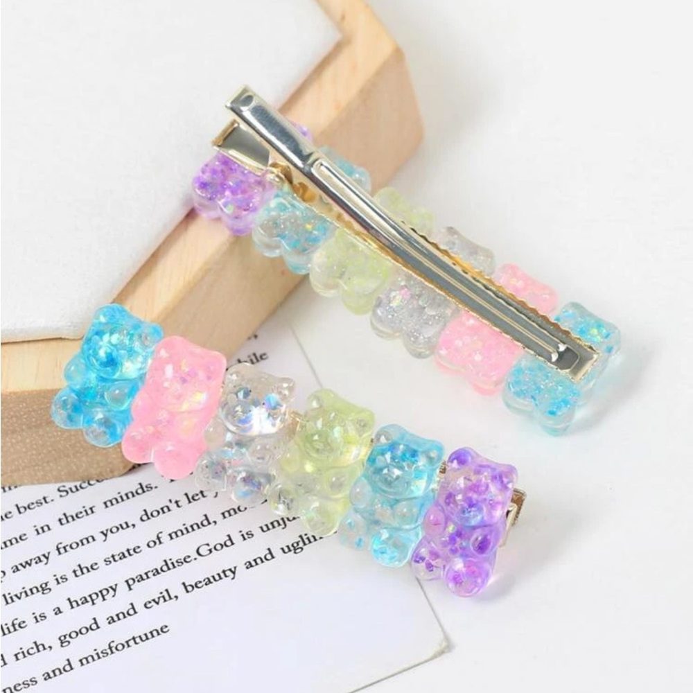 Kawaii Bear Hair clip Set - Picture 3 of 4